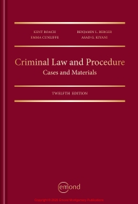 Criminal Law and Procedure: Cases and Materials 12th Edition