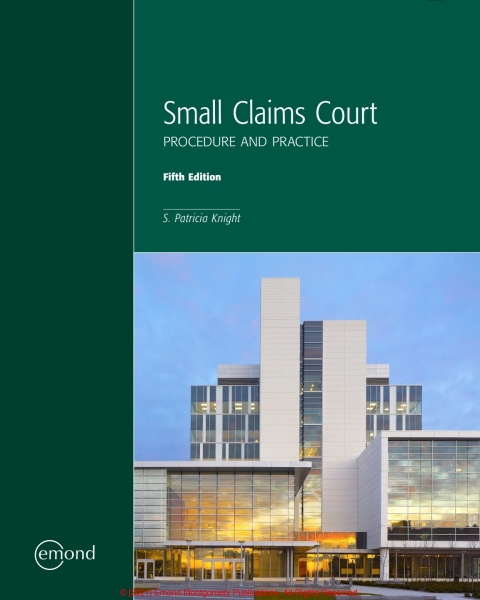 Cover image for book Small Claims Court: Procedure and Practice
