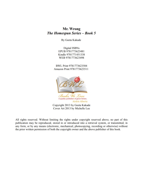 Cover image for book Mr Wrong