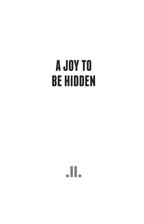 Cover image for book A Joy to be Hidden