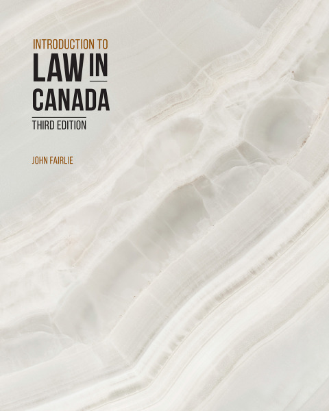 Cover image for book Introduction to Law in Canada