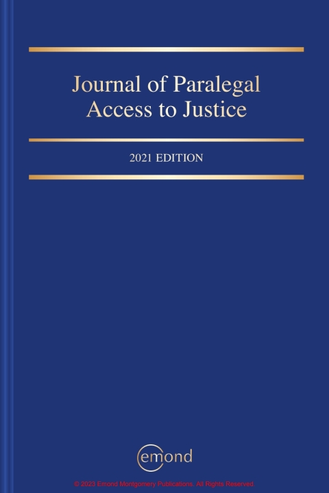 Cover image for book Journal of Paralegal Access to Justice, 2021 Edition
