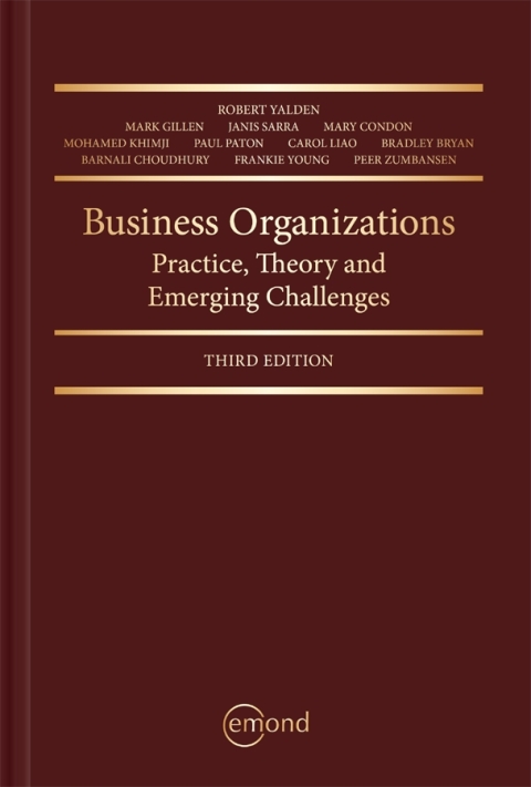 Cover image for book Business Organizations: Practice, Theory and Emerging Challenges