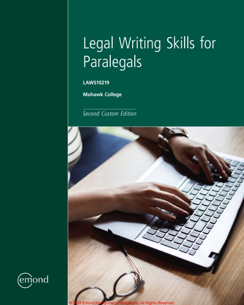 Cover image for book LAWS10219: Legal Writing Skills for Paralegals (Mohawk College Second Custom Edition)
