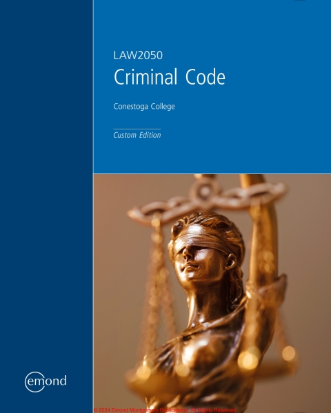 Cover image for book LAW2050: Criminal Code (Conestoga College Custom)