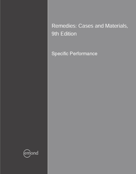 Cover image for book Remedies: Cases and Materials: Specific Performance