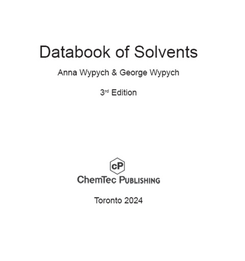 Cover image for book Databook of Solvents