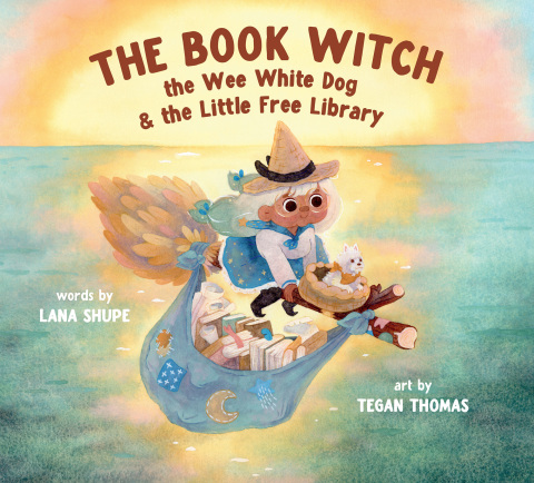 Cover image for book The Book Witch, the Wee White Dog, and the Little Free Library