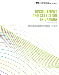 Cover image: Recruitment and Selection in Canada 8th edition 9781774128459