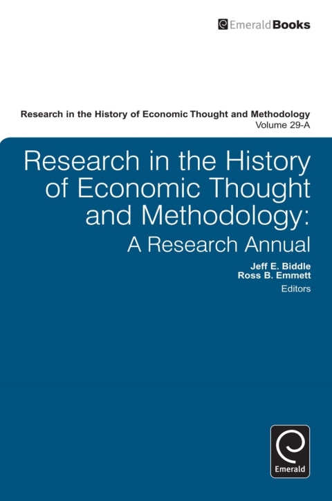 Cover image for book Research in the History of Economic Thought and Methodology