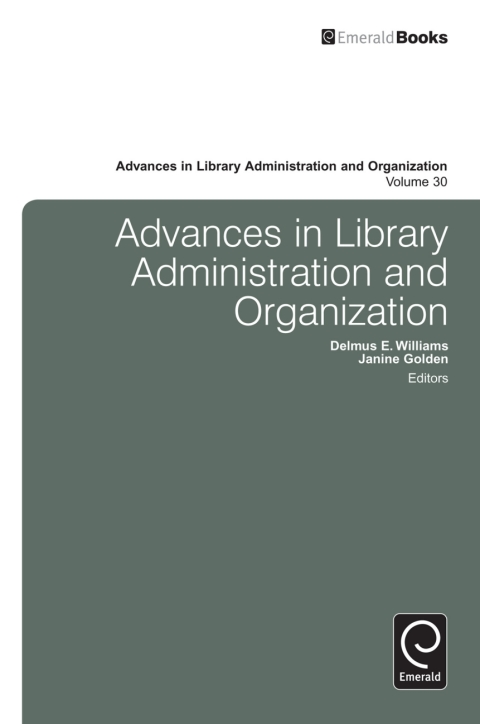 Cover image for book Advances in Library Administration and Organization