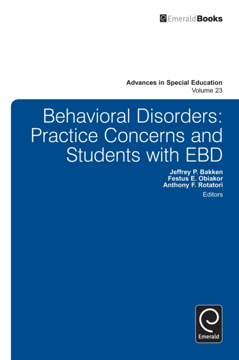Cover image for book Behavioral Disorders