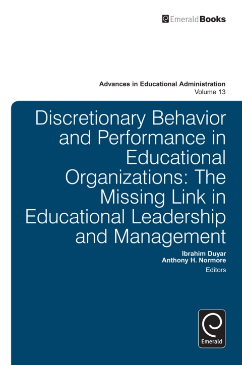 Cover image for book Discretionary Behavior and Performance in Educational Organizations