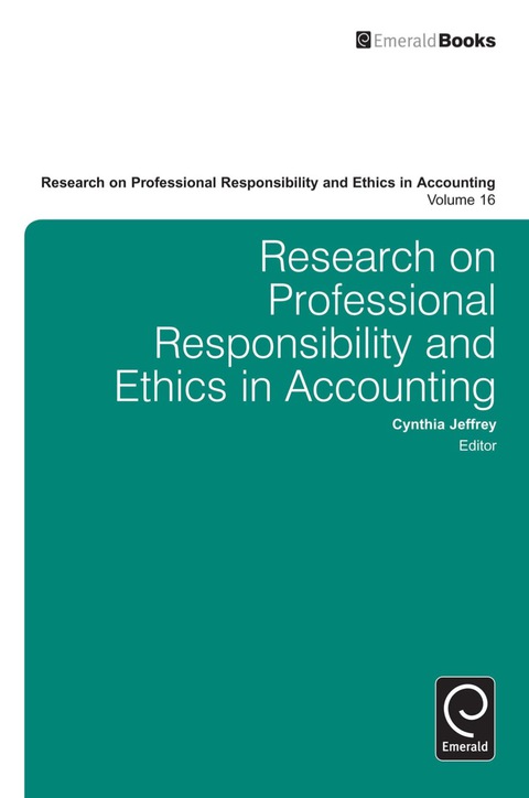 Cover image for book Research on Professional Responsibility and Ethics in Accounting