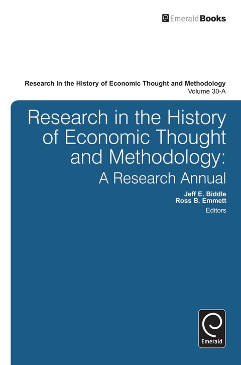 Cover image for book Research in the History of Economic Thought and Methodology