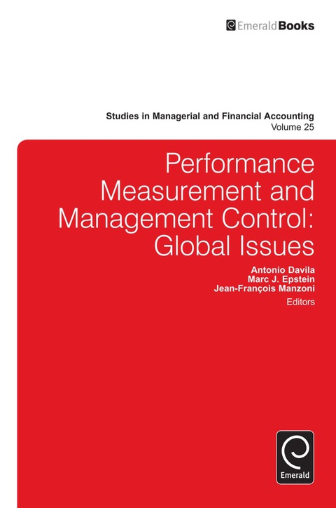 Cover image for book Performance Measurement and Management Control