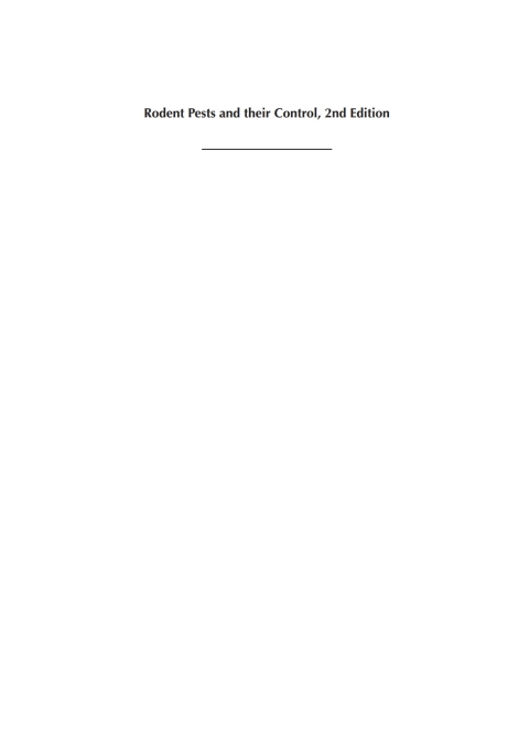 Rodent Pests and Their Control 