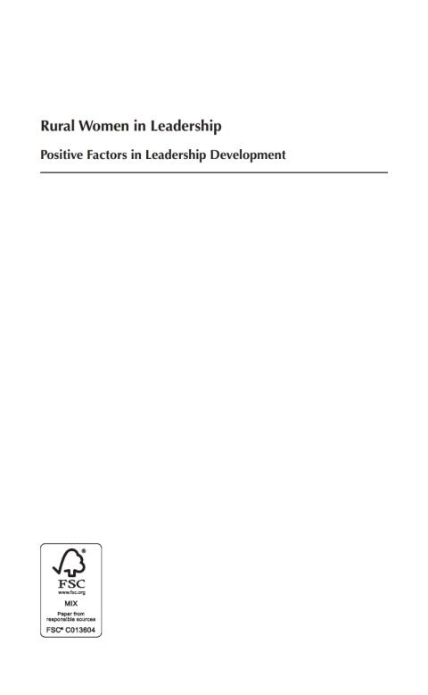Cover image for book Rural Women in Leadership