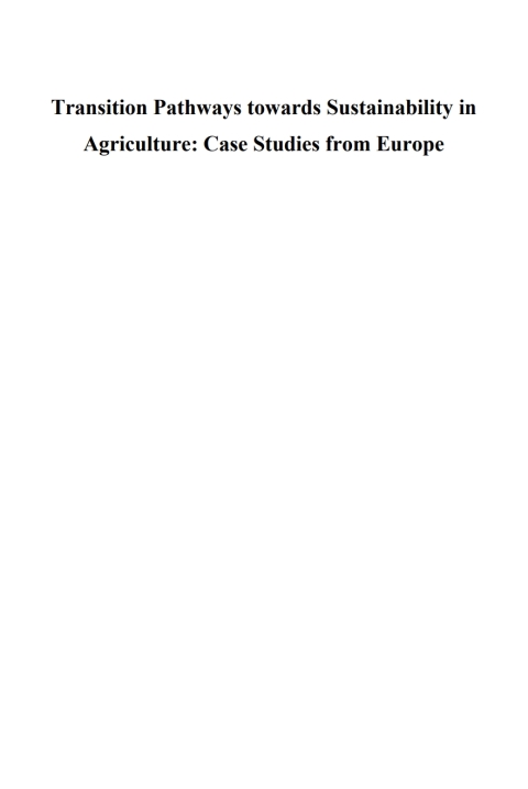 Cover image for book Transition Pathways towards Sustainability in Agriculture