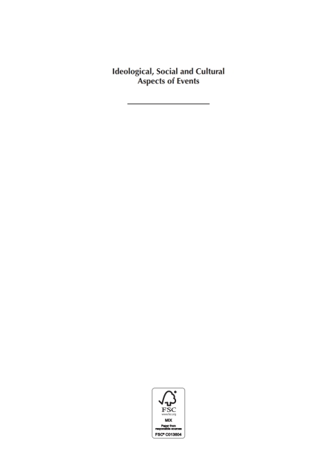 Cover image for book Ideological, Social and Cultural Aspects of Events