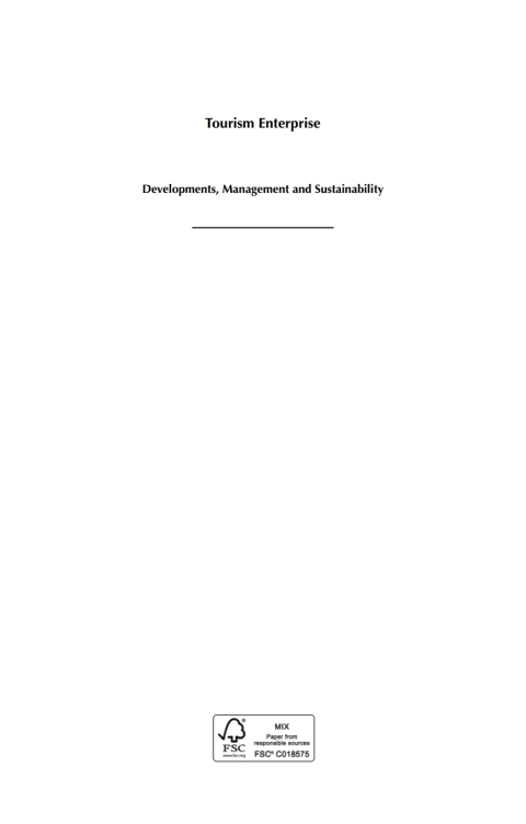 Cover image for book Tourism Enterprise
