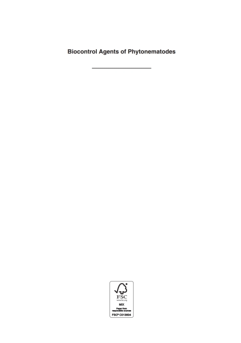 Cover image for book Biocontrol Agents of Phytonematodes