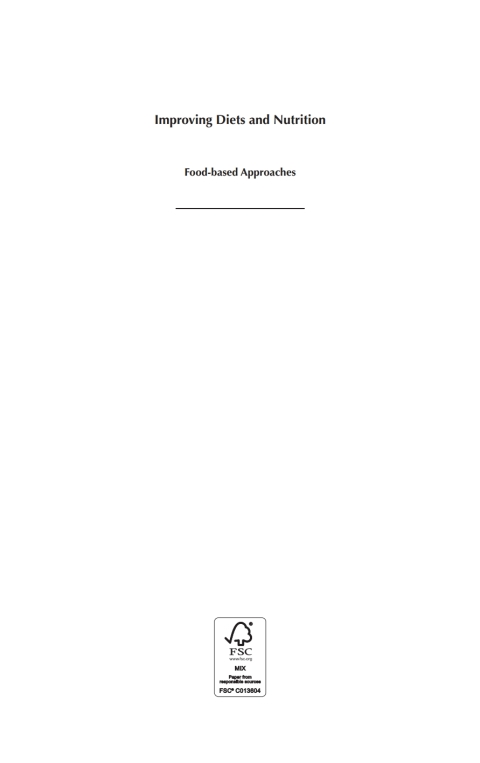 Improving Diets and Nutrition 