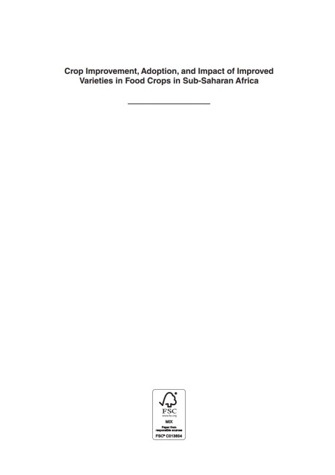 Cover image for book Crop Improvement, Adoption and Impact of Improved Varieties in Food Crops in Sub-Saharan Africa