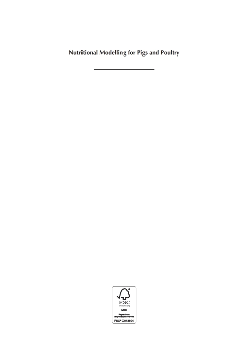 Cover image for book Nutritional Modelling for Pigs and Poultry