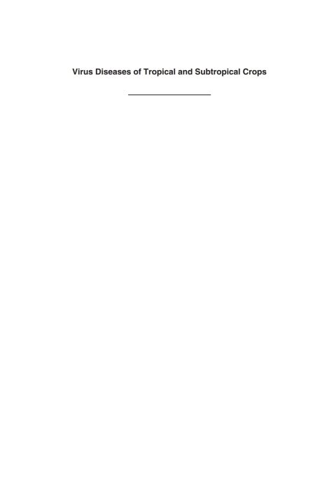 Cover image for book Virus Diseases of Tropical and Subtropical Crops