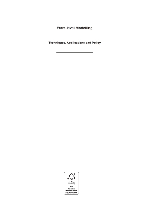 Cover image for book Farm-level Modelling