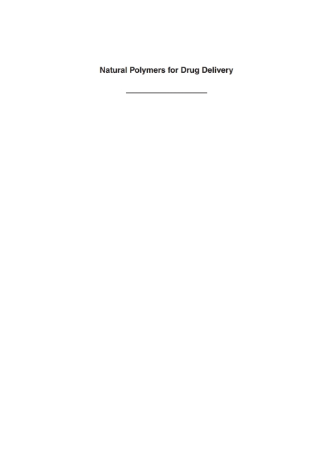 Cover image for book Natural Polymers for Drug Delivery