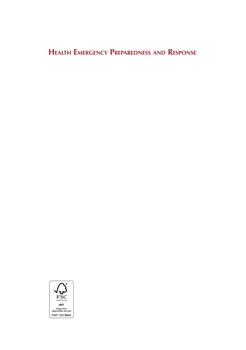 Cover image for book Health Emergency Preparedness and Response