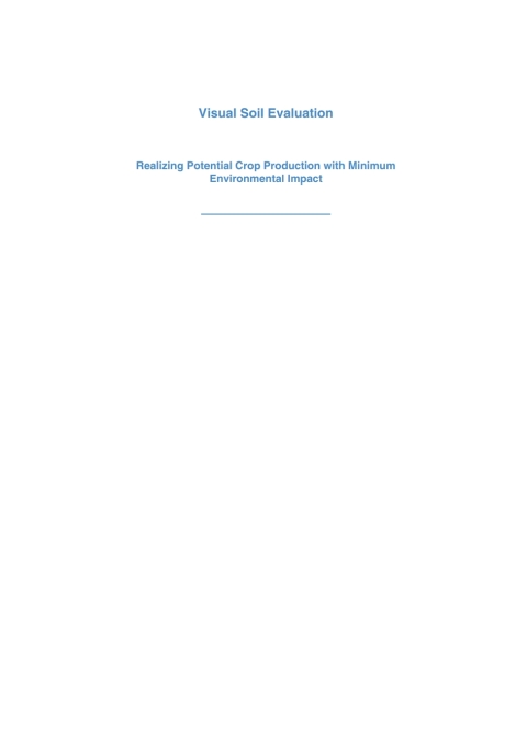 Cover image for book Visual Soil Evaluation