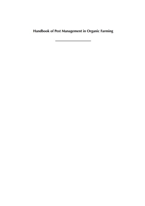 Cover image for book Handbook of Pest Management in Organic Farming