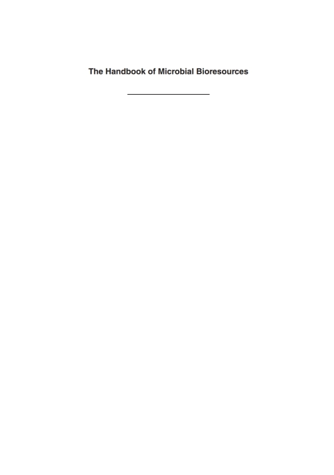 Handbook of Microbial Bioresources, The 
