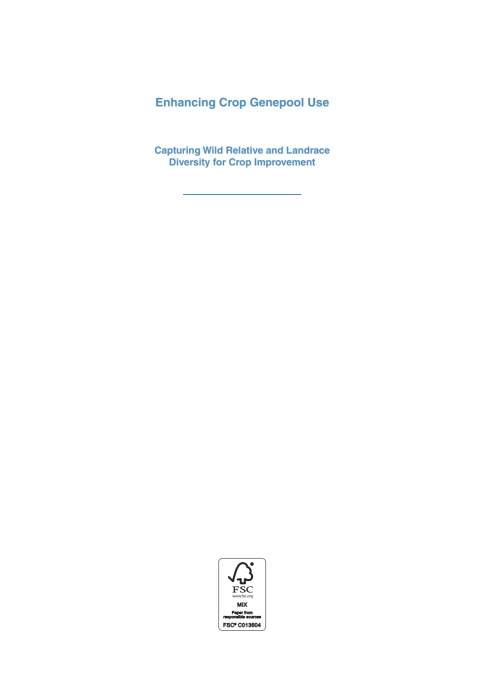 Cover image for book Enhancing Crop Genepool Use
