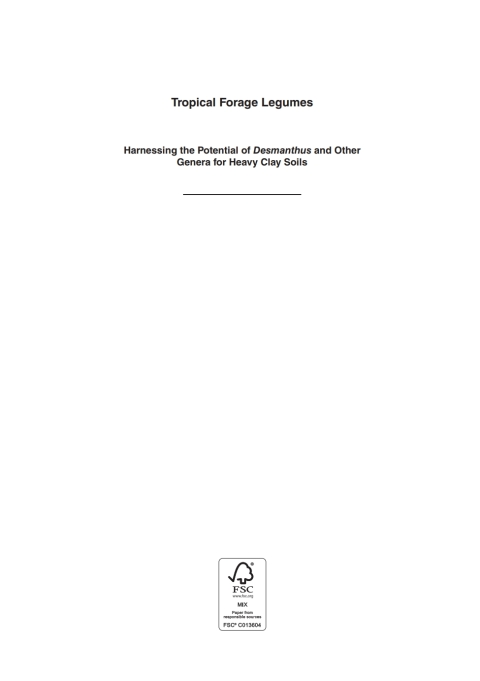 Cover image for book Tropical Forage Legumes