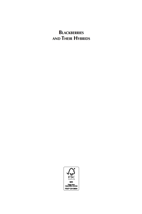 Blackberries and Their Hybrids 