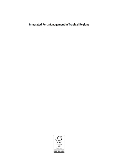 Cover image for book Integrated Pest Management in Tropical Regions