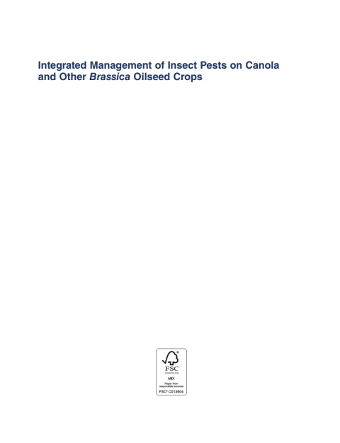 Cover image for book Integrated management of Insect Pests on Canola and other Brassica Oilseed Crops