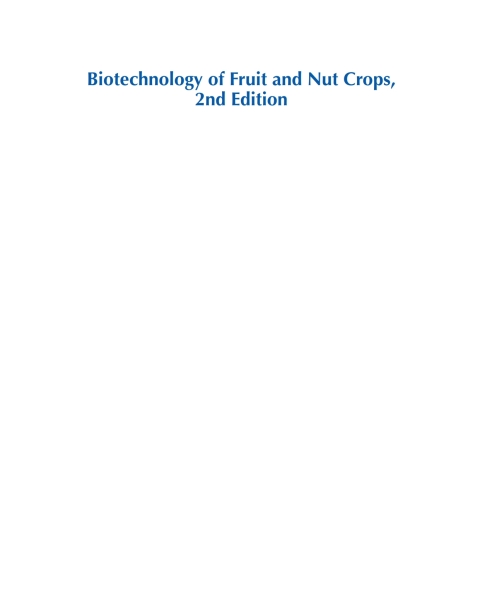 Cover image for book Biotechnology of Fruit and Nut Crops