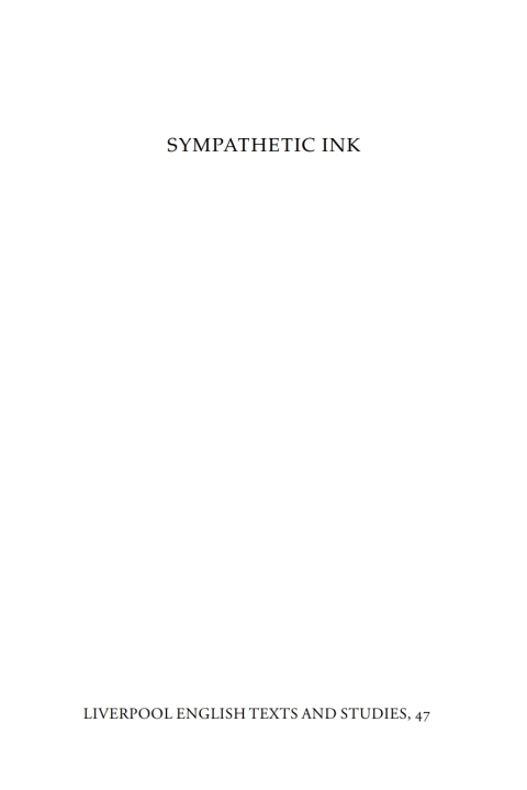 Cover image for book Sympathetic Ink