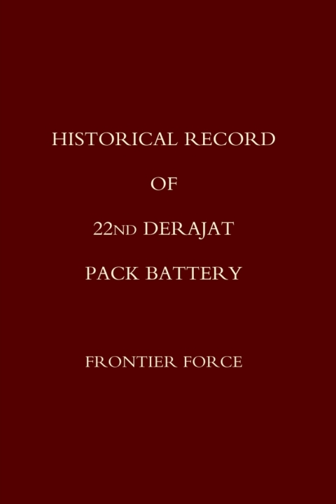 Cover image for book Historical Record of 22nd Derajat Pack Battery