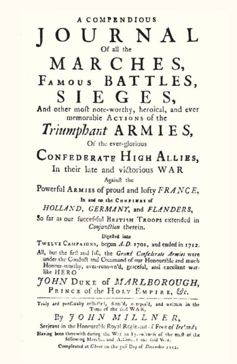 Cover image for book Compendious Journal of All the Marches, Famous Battles & Sieges (of Marlborough)