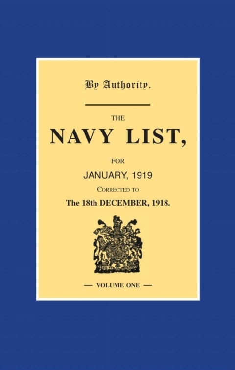 Cover image for book Navy List January 1919 - Volume 1