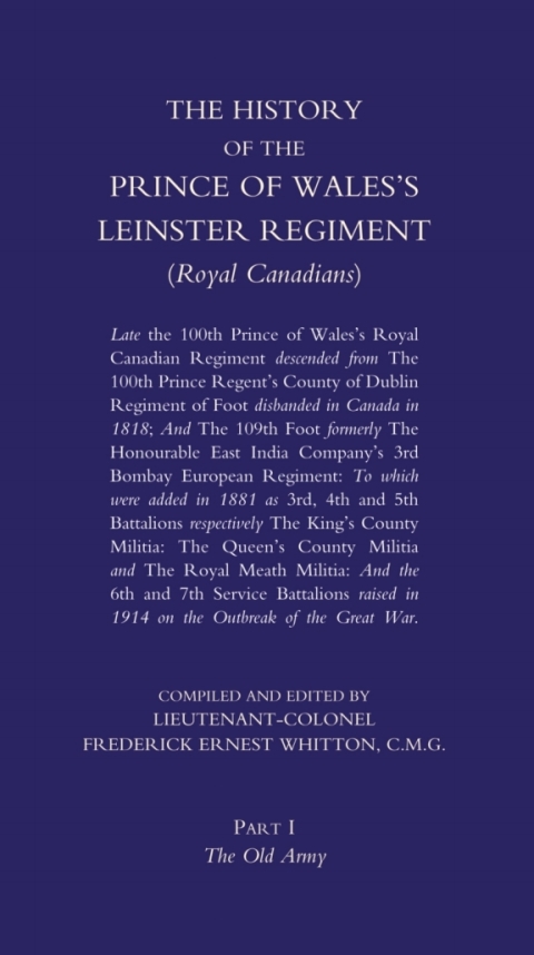 Cover image for book The History of the Prince of Wales's Leinster Regiment - Volume 1