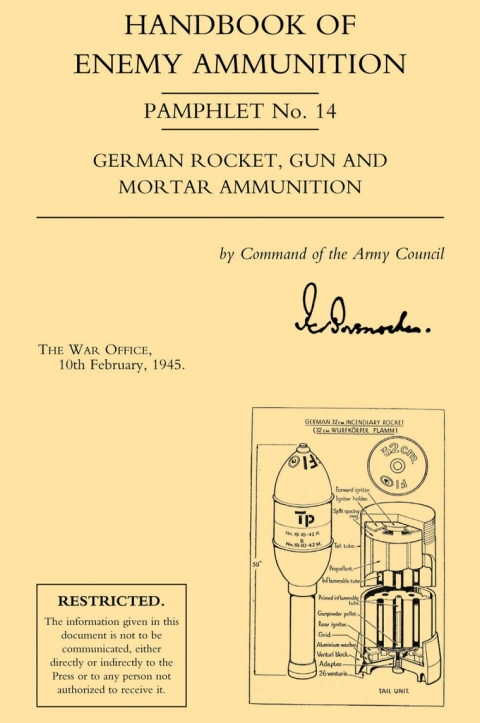Cover image for book Handbook of Enemy Ammunition: German Rocket, Gun and Mortar Ammunition