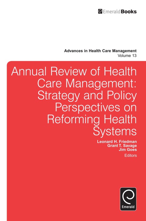 Cover image for book Annual Review of Health Care Management