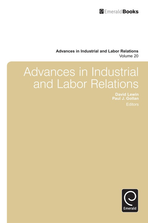 Cover image for book Advances in Industrial & Labor Relations